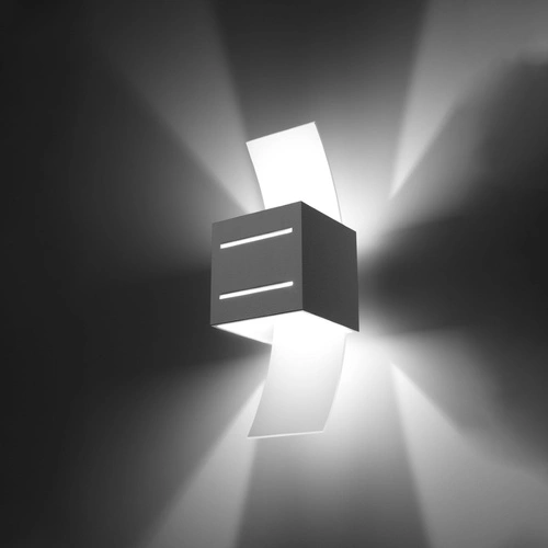 Kinkiet ścienny Loreto biały nowoczesny szklany do salonu i sypialni Sollux Lighting