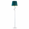 Lampa podłogowa FOGO GOLD zielona welurowa z abażurem glamour do salonu Lysne 174 cm