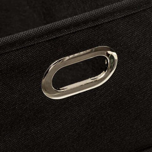 Pudełko materiałowe do regału 15x31 cm czarne składane z uchwytem 5five Simply Smart