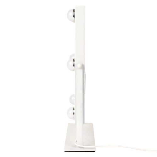 Intesi Lustro LED stojące do makijażu z głośnikiem i ładowarką białe prostokątne