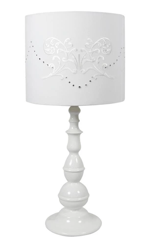 Lampa stołowa Lans lampka 1x60W E27  biała