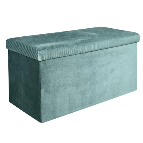 Pufa Intesi Velse morska sztruks prostokątna składana ze schowkiem do salonu 76x38 cm