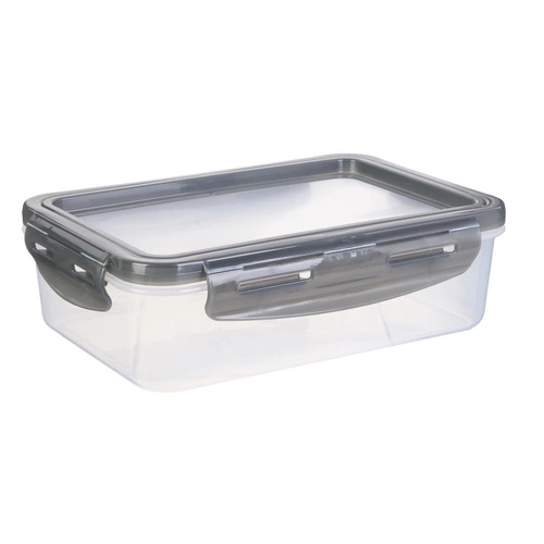 Lunch box śniadaniówka z elastyczną pokrywą szary
