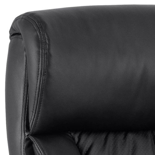 Fotel biurowy ergonomiczny Benson czarny skórzany obrotowy z regulacją do biura