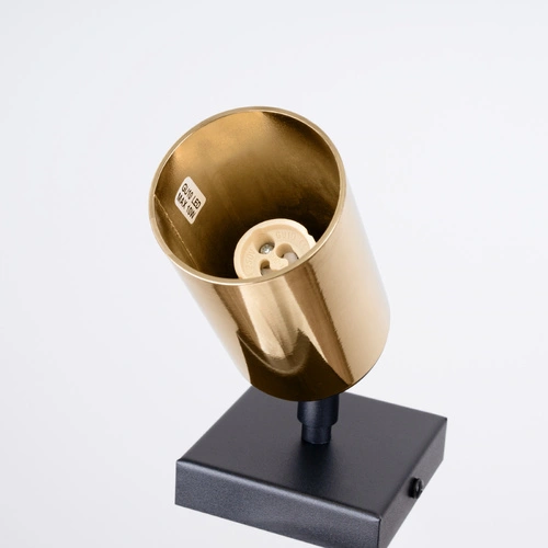 Kinkiet ścienny WINX nowoczesny czarny złoty stalowy do salonu i sypialni SOLLUX LIGHTING