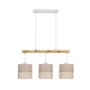 Lampa wisząca Izotto biały 3x60W E27  abażur beżowy