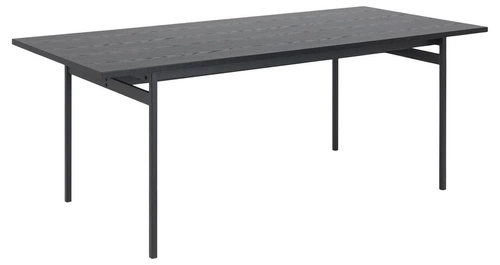 Stół do jadalni Angus czarny 200x90 nowoczesny industrialny prostokątny Actona