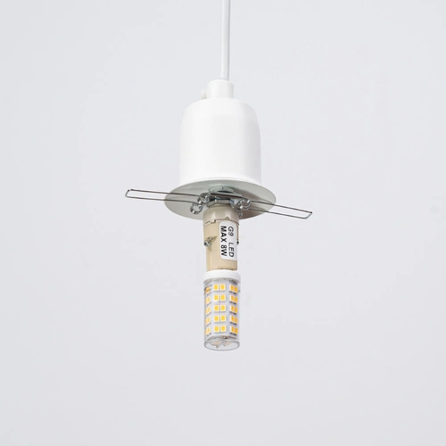 Lampa wisząca kula HYPERION 1 biała nowoczesna do salonu i jadalni regulowana 125 cm