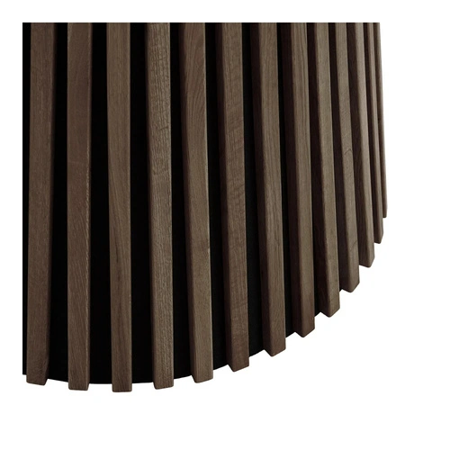 Stół okrągły Osaka 120 cm dąb dymiony do jadalni nowoczesny na jednej nodze House Nordic