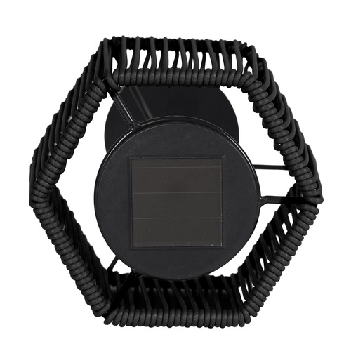 Lampa stołowa LED solarna Merrill czarna do ogrodu i na taras odporna na warunki zewnętrzne