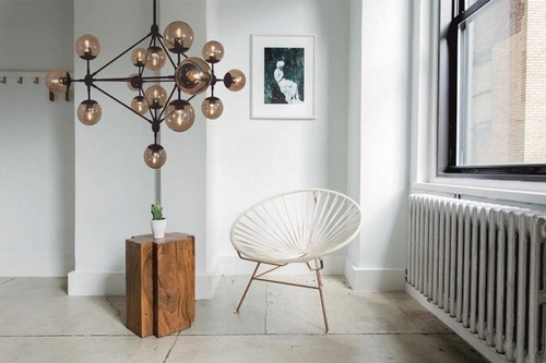 Lampa wisząca kula ASTRIFERO-15 bursztynowa czarna 110 cm do salonu i jadalni