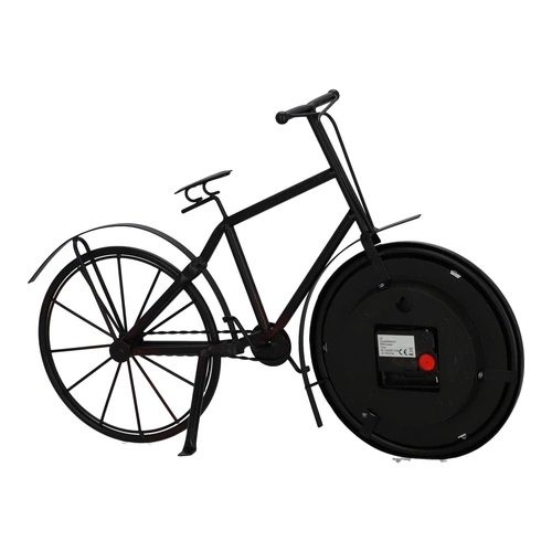 Zegar stojący retro rower Dimitri czarny cichy mechanizm do salonu lub sypialni Atmosphera