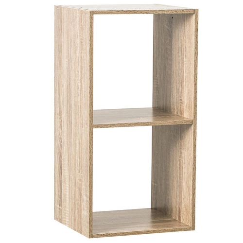 Regał na książki modułowy Kali naturalny nowoczesny do salonu i biura 67,5 cm 2 półki