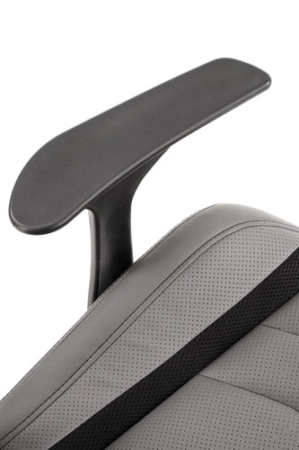 Fotel biurowy ergonomiczny Geran Intesi szary czarny obrotowy z regulacją do biura