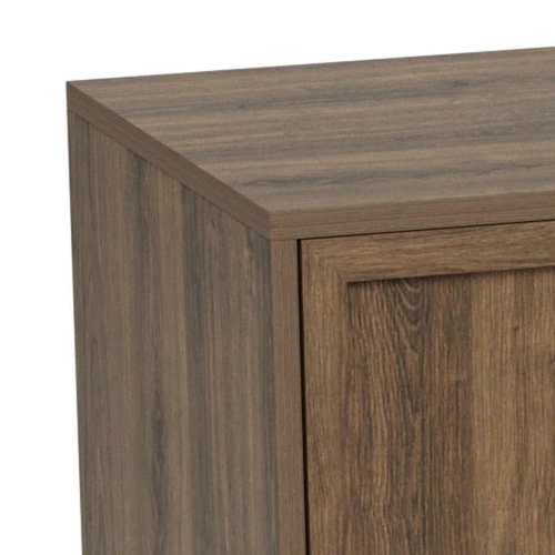 Komoda Palmdale dąb dymiony nowoczesna na czarnych nóżkach 80 cm