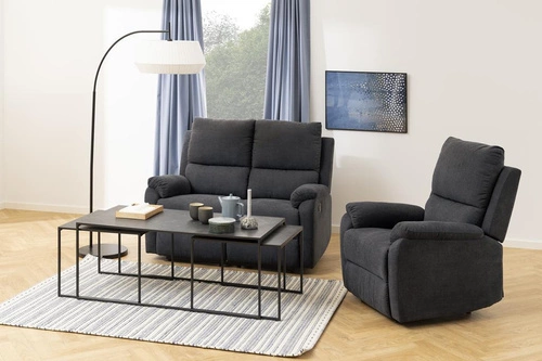 Rozkładany fotel recliner Sabia szary