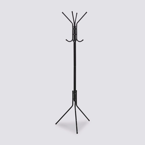 Wieszak stojący Flixecourt czarny metalowy nowoczesny do przedpokoju loft industrialny