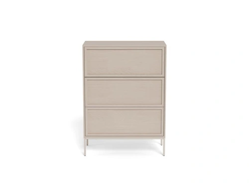 Komoda Palmdale szara nowoczesna z szufladami 80 cm do salonu