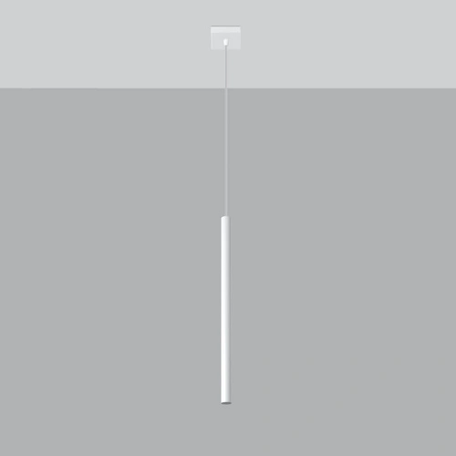 Nowoczesna lampa wisząca Pastelo biała metalowa nad stół do kuchni i jadalni