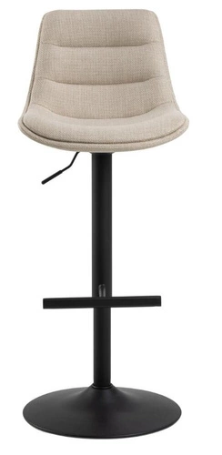 Hoker Adisa beżowy tapicerowany z oparciem obrotowy do kuchni i wyspy nowoczesny 65 cm