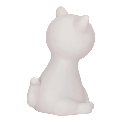 Lampka nocna do pokoju dziecka Cat Night biała nowoczesna przenośna LED z regulacją koloru Intesi