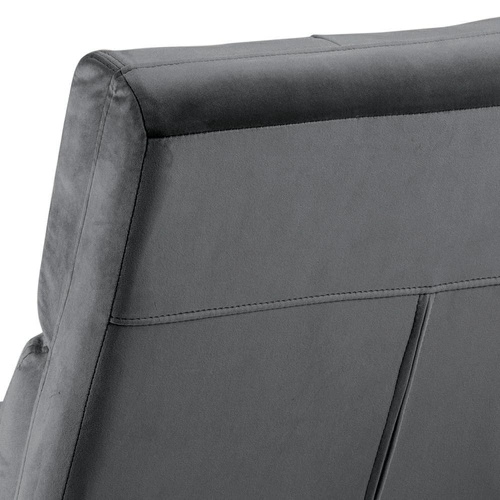 Fotel do salonu Alba VIC welurowy na płozach szary nowoczesny glamour Actona