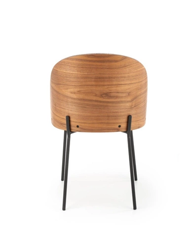 Krzesło tapicerowane Eleonore szare do jadalni i salonu nowoczesne na metalowych nogach