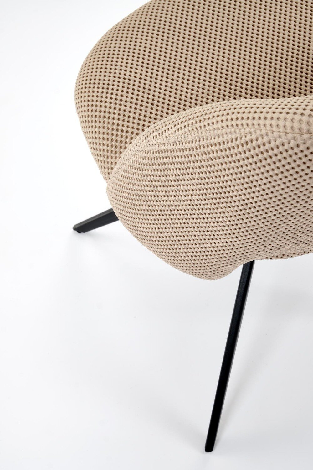 Krzesło biurowe Maeba obrotowe tapicerowane beżowe nowoczesne do biura i sypialni Intesi