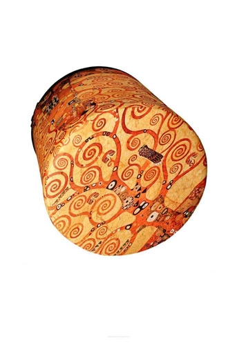 Pufa okrągła Mulberry Intesi nowoczesna tapicerowana do salonu i sypialni multikolor 40 cm