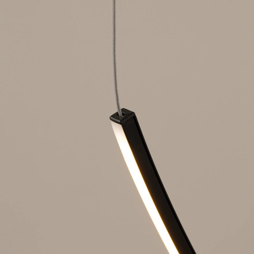 Nowoczesny żyrandol LED ALVAR 1 czarny do salonu i jadalni nad stół Thoro