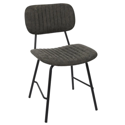 Krzesło do jadalni Taylor Intesi nowoczesne szare tapicerowane na metalowych nogach