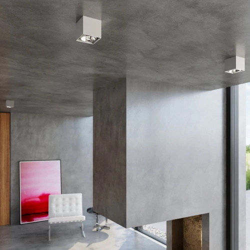 Plafon kwadratowy szary BLAKE nowoczesny metalowy do kuchni i salonu Sollux 12x12 cm