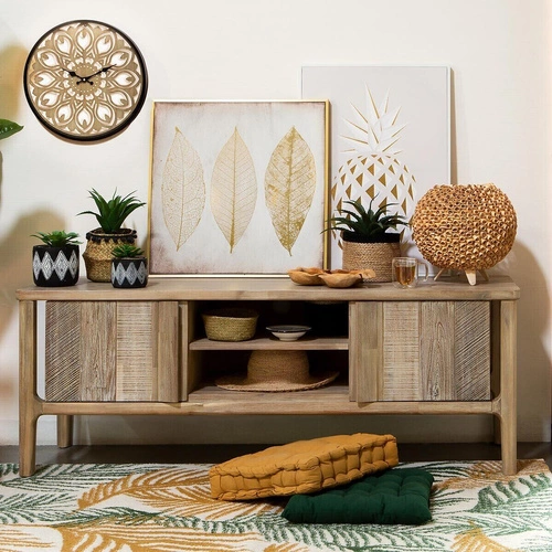 Szafka RTV drewniana Banila Atmosphera 150 cm do salonu rustykalna akacja stojąca