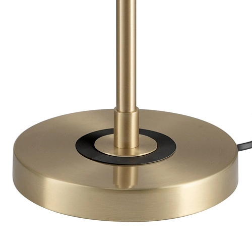 Lampka nocna ARTDECO czarno-złota glamour do sypialni i salonu ze szklanym kloszem 35 cm