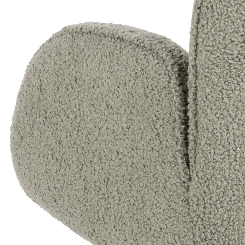 Fotel bujany Kelsey do salonu szary nowoczesny z podnóżkiem wygodny tapicerowany