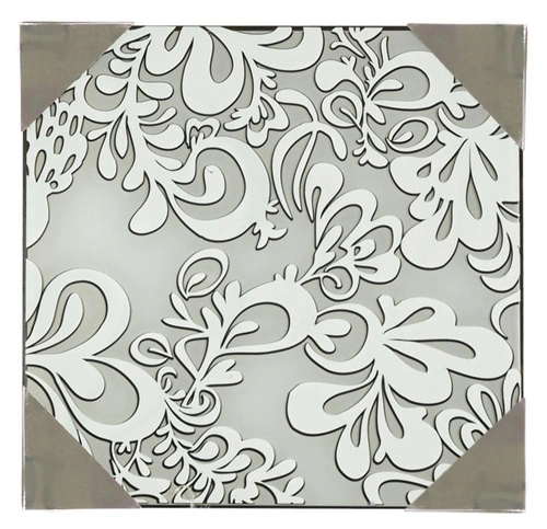 Plafon sufitowy Cedra 40x40 szklany kwadratowy biały nowoczesny do salonu i kuchni