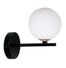 Kinkiet Kama lampa czarny+złoty 1x28 G9  klosz biały