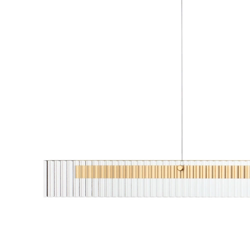 Nowoczesna lampa wisząca LONGIN-120 LED złota 120 cm nad stół do jadalni Step into Design