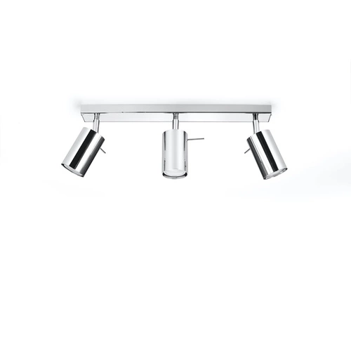 Plafon sufitowy RING 3 chrom nowoczesny metalowy do salonu kuchni lub sypialni 45 cm