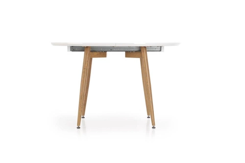 Stół rozkładany do jadalni Rebi skandynawski biały dąb san 160-200 cm Intesi