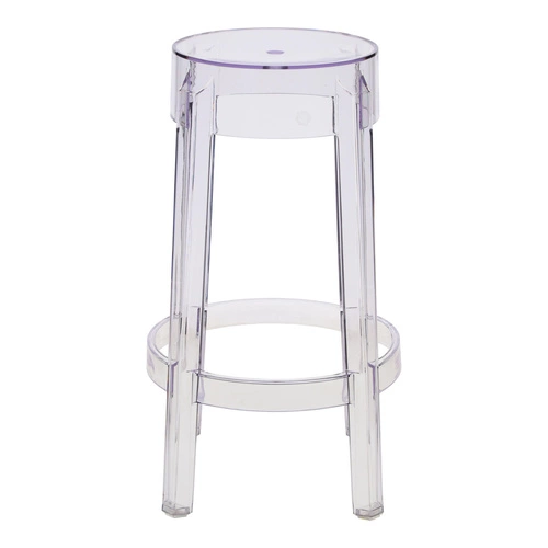 Hoker transparentny Ghost 66 cm do kuchni i jadalni nowoczesny sztaplowany D2.DESIGN