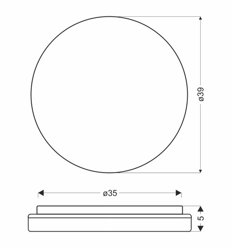 Plafon LED Gandava 38cm biało-drewniany nowoczesny plafon do salonu i sypialni 4000K