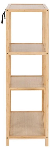 Regał na książki bambusowy Moso Actona 3 półki naturalny do salonu w stylu skandynawskim