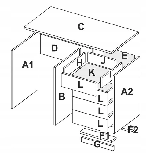 Zestaw mebli do sypialni Holly biały
