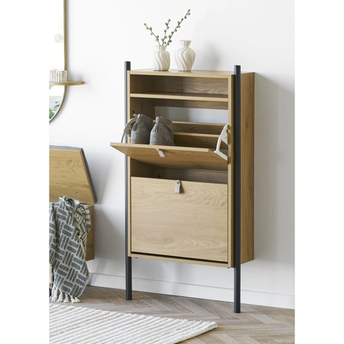 Szafka na buty Barco dąb naturalny wąska wysoka do przedpokoju