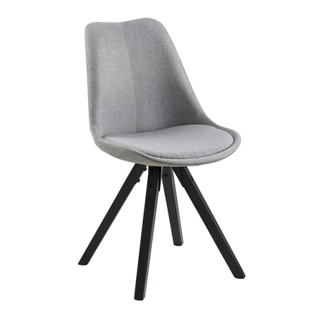 Krzesło Dima light grey/black tapicerowane
