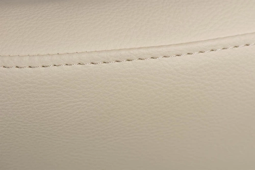 Podnóżek do fotela Jajo Soft eko skóra beżowy obrotowy inspirowany Egg nowoczesny salon D2.DESIGN