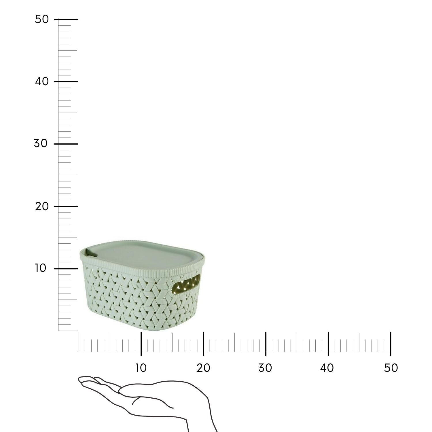 Kosz do przechowywania Tressy 2,3 l miętowy