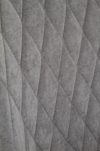 Krzesło tapicerowane Vermont szare do jadalni i salonu nowoczesne na czarnych nogach