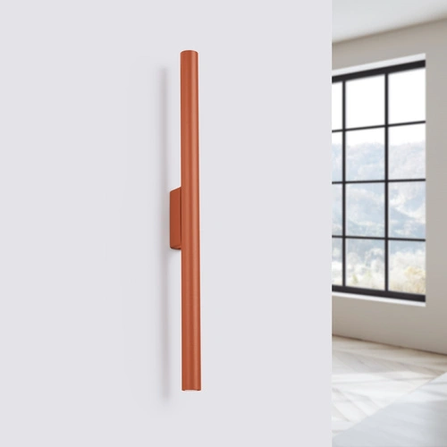 Kinkiet ścienny Pastelo 2 nowoczesny czerwony metalowy świeci góra dół do salonu i sypialni